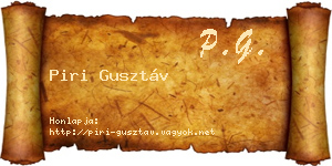 Piri Gusztáv névjegykártya