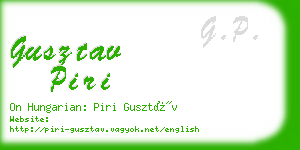 gusztav piri business card